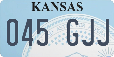 KS license plate 045GJJ