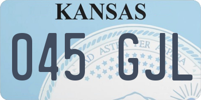 KS license plate 045GJL