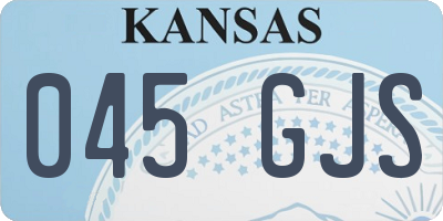 KS license plate 045GJS