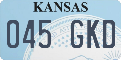 KS license plate 045GKD