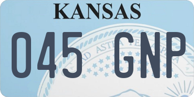 KS license plate 045GNP