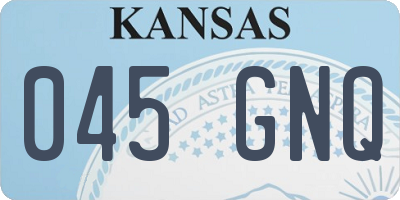 KS license plate 045GNQ