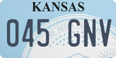 KS license plate 045GNV