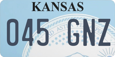 KS license plate 045GNZ