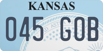 KS license plate 045GOB