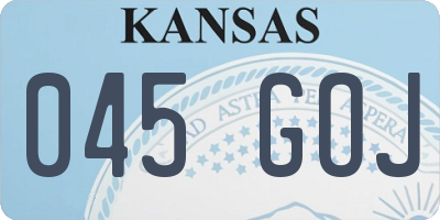 KS license plate 045GOJ