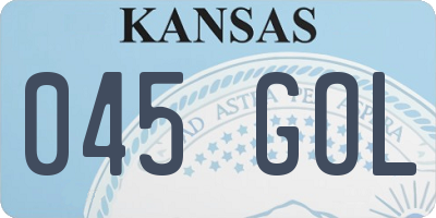 KS license plate 045GOL