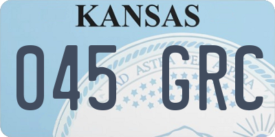 KS license plate 045GRC
