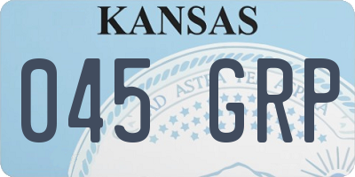 KS license plate 045GRP