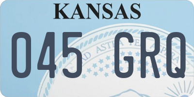 KS license plate 045GRQ