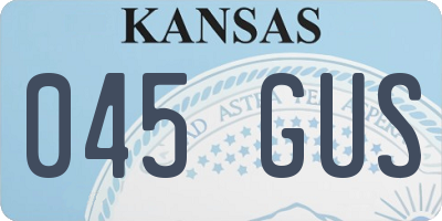 KS license plate 045GUS