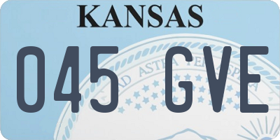 KS license plate 045GVE