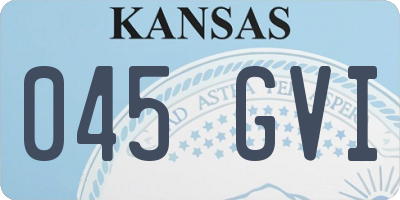 KS license plate 045GVI