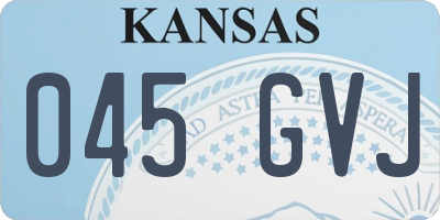 KS license plate 045GVJ