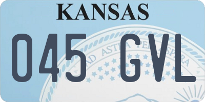 KS license plate 045GVL