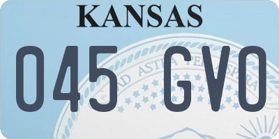 KS license plate 045GVO