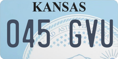 KS license plate 045GVU
