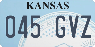 KS license plate 045GVZ