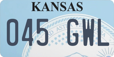 KS license plate 045GWL