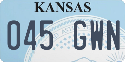 KS license plate 045GWN