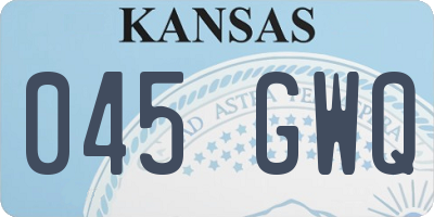 KS license plate 045GWQ
