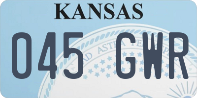 KS license plate 045GWR