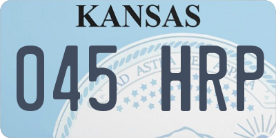 KS license plate 045HRP