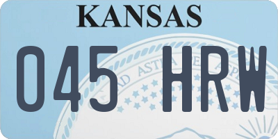 KS license plate 045HRW