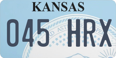 KS license plate 045HRX