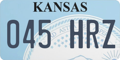 KS license plate 045HRZ
