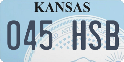 KS license plate 045HSB