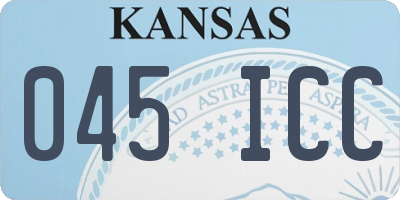KS license plate 045ICC