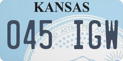 KS license plate 045IGW