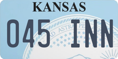 KS license plate 045INN