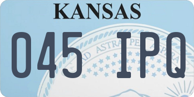 KS license plate 045IPQ