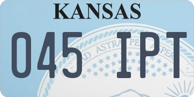 KS license plate 045IPT