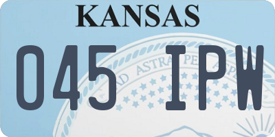 KS license plate 045IPW