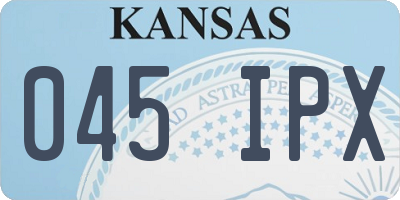 KS license plate 045IPX