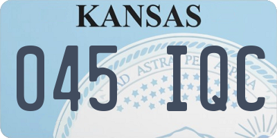 KS license plate 045IQC
