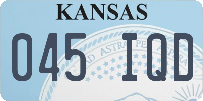 KS license plate 045IQD