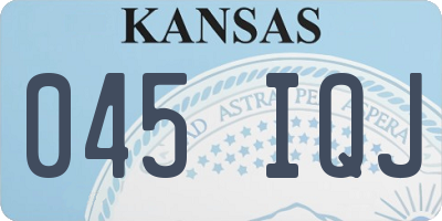 KS license plate 045IQJ
