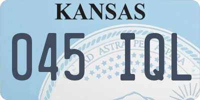 KS license plate 045IQL