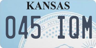 KS license plate 045IQM