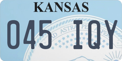 KS license plate 045IQY