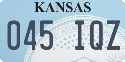KS license plate 045IQZ