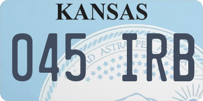 KS license plate 045IRB
