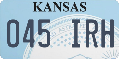 KS license plate 045IRH