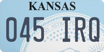 KS license plate 045IRQ