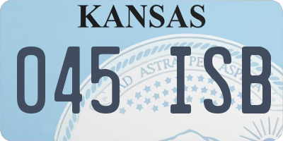 KS license plate 045ISB