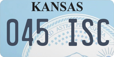 KS license plate 045ISC